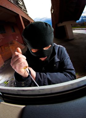 Robber in a mask clipart