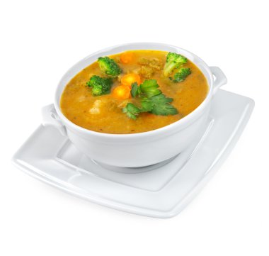 Soup of mashed with vegetables clipart