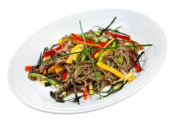 Soba with Vegetables — Stock Photo, Image