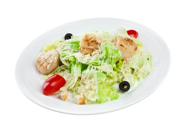 Saláta zöldség és hús — Stock Fotó