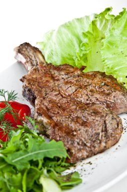 Roast veal on the white clipart