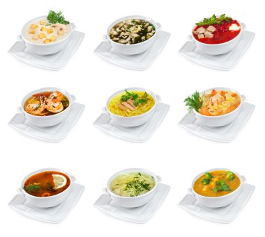 Soups isolated clipart