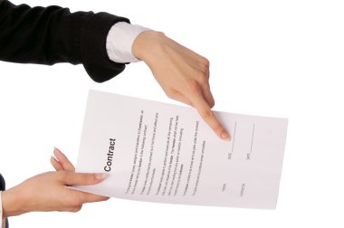 Date of signing of a contract clipart