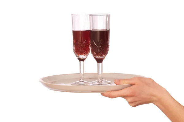 Tři sklenice šampaňského — Stock fotografie