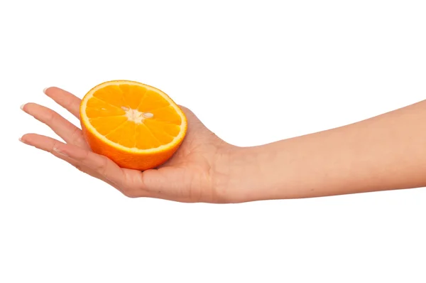 Halvveis oransje – stockfoto