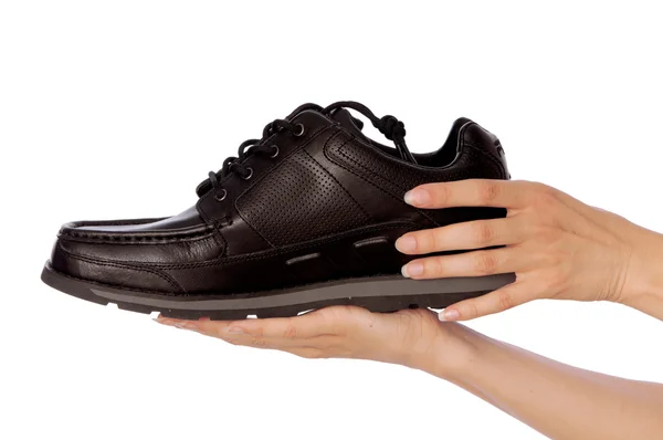 Černá obuv — Stock fotografie