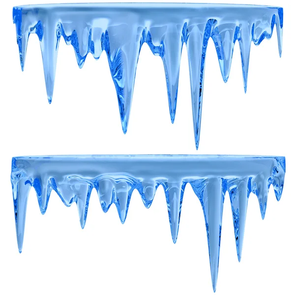 蓝色冰柱 — 图库照片
