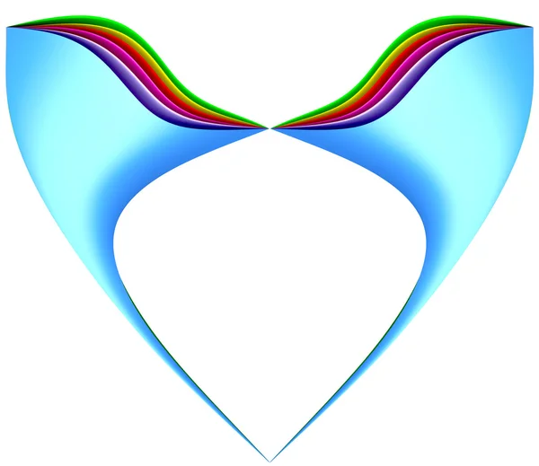 Χρωματιστά πολυεπίπεδη αφηρημένη γεωμετρικό σχήμα — Φωτογραφία Αρχείου