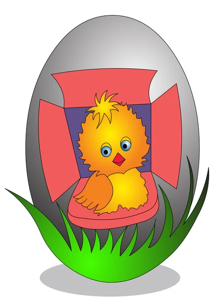 Курица Лодж - яйцо — стоковый вектор