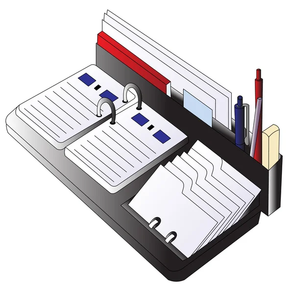 Organayzer with calendar and handle — Wektor stockowy