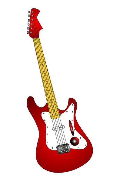 A piros gitár — Stock Fotó