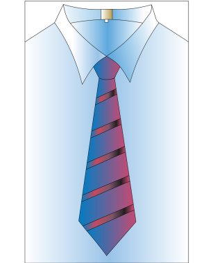 Shirt and tie insulated clipart