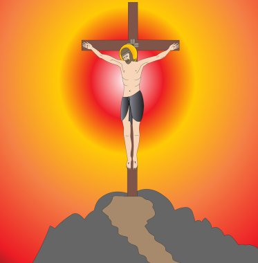 God on cross clipart