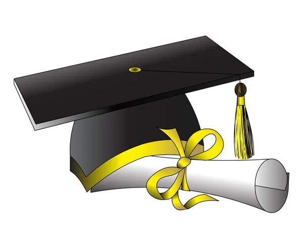 Diploma de sombrero de formación — Vector de stock