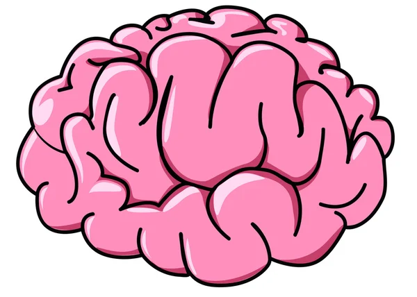 Ábra az emberi agy profil — Stock Vector