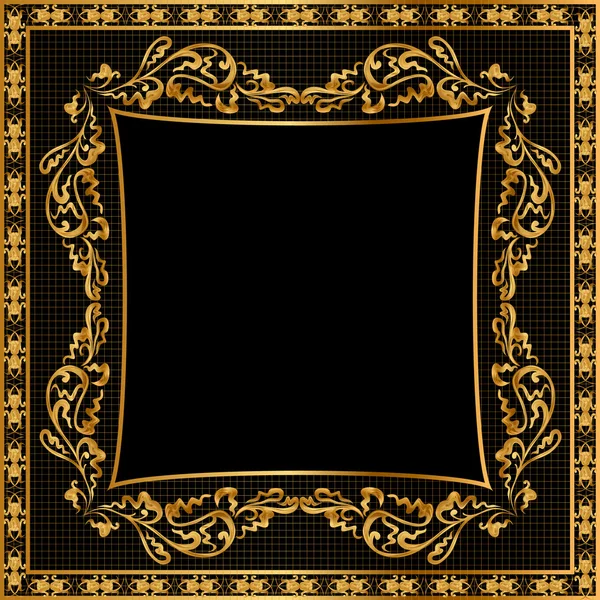 Illustration frame background gold(en) pattern — Stock Photo, Image