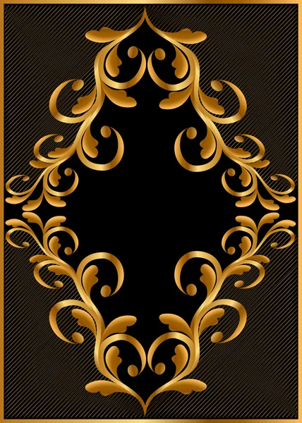 Gold(en) ram med mönster — Stockfoto