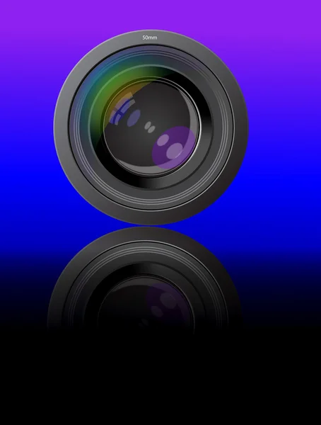 Foto da lente do dispositivo com reflexão — Fotografia de Stock