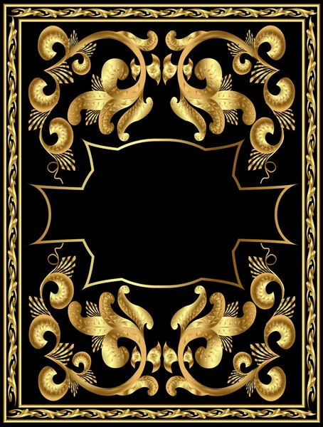 Frame with gold pattern — Stock Photo, Image