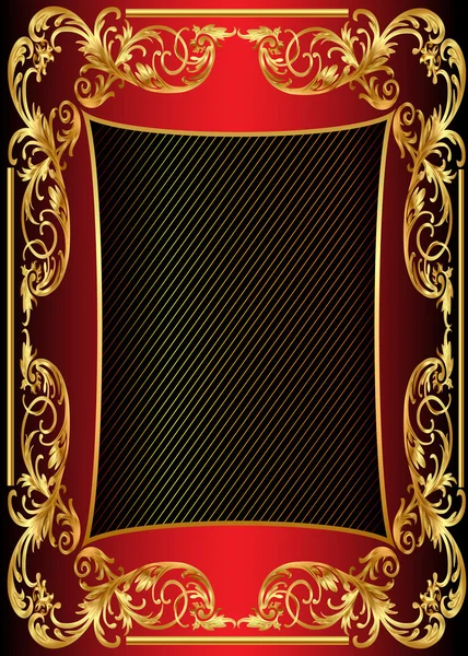 Illustration background frame with gold — Stock Photo, Image