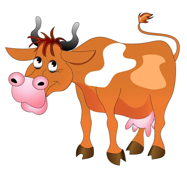 Illustratie vrolijk koe — Stockfoto