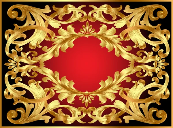 Background frame with gold pattern — Stock Photo, Image