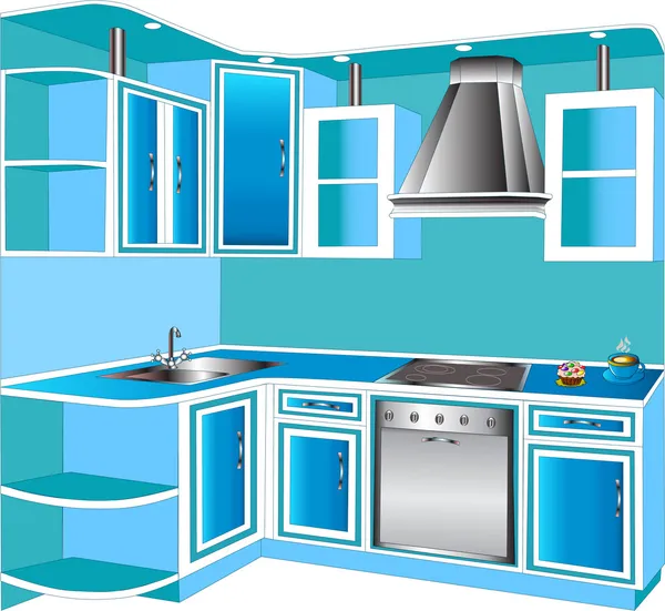 Meubles pour l'intérieur des cuisines — Image vectorielle