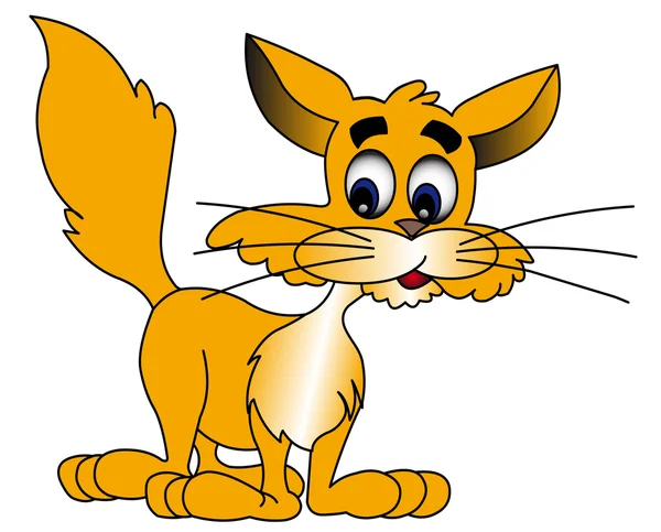 La chatte rousse surprise — Image vectorielle
