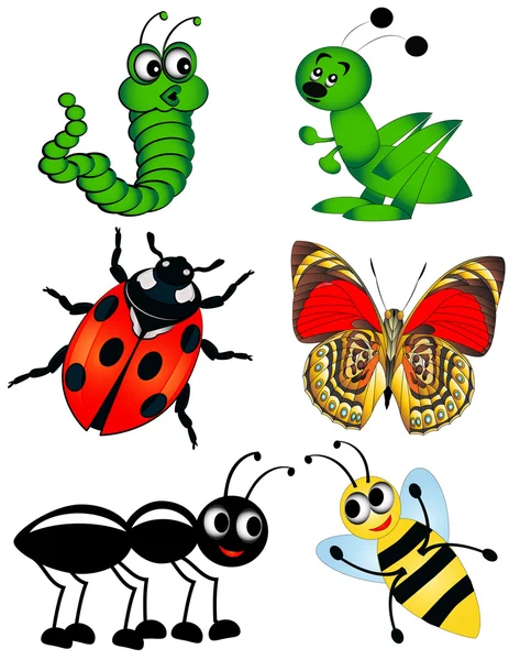 stock vector Set insect is insulated on white