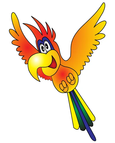 Papagaio voador feliz —  Vetores de Stock