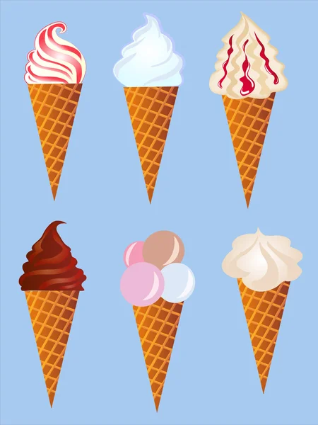 Набор мороженого на контрастном фоне — стоковый вектор