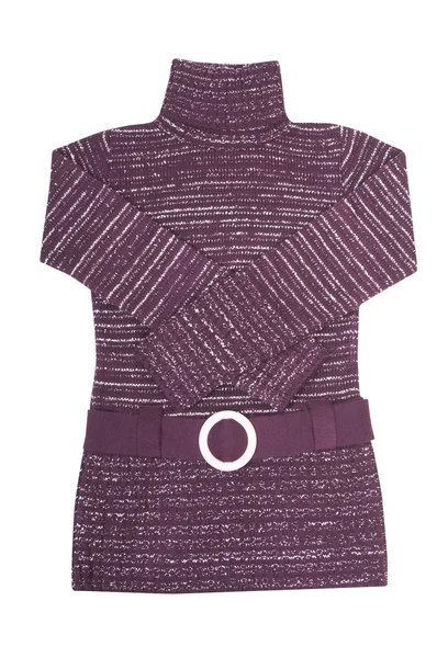 Stijlvolle, moderne violet tuniek op een wit. — Stockfoto