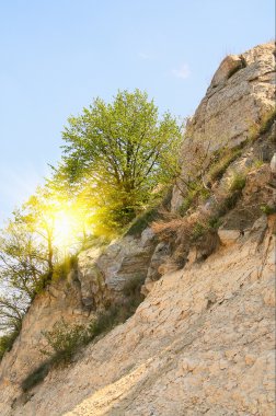 Sunrise dağlar üzerindeki sabah.