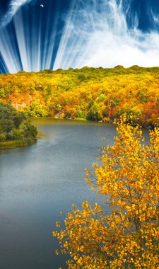 Autumnal landscape. clipart