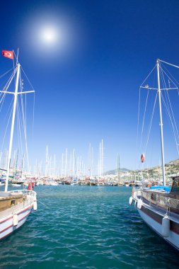 bir çapa Harbor güzel Yatlar. Bodrum. Türkiye.