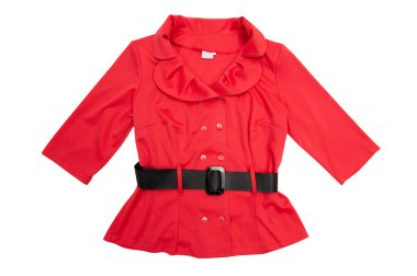 Red jacket on a white. clipart