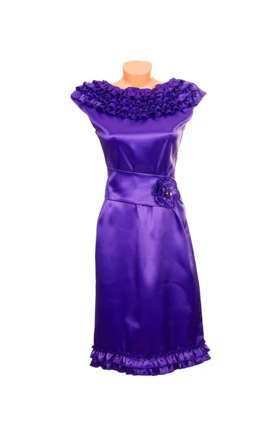 白のシックな紫ドレス. — ストック写真