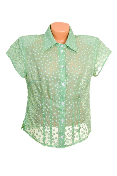 Grön skjorta på en vit. — Stockfoto