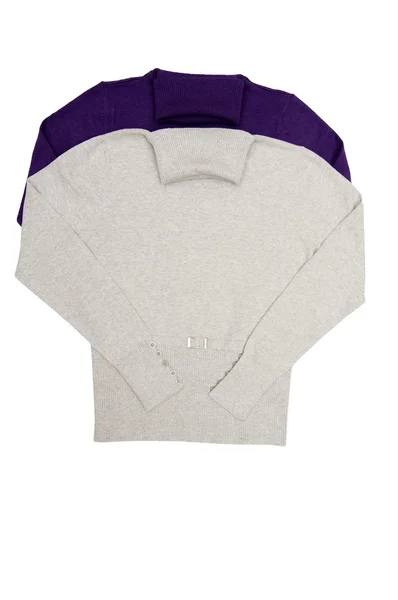 Moderne Pullover auf weißem Grund. — Stockfoto