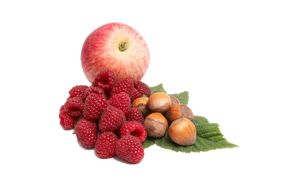 Frutas frescas de outono em um branco . — Fotografia de Stock
