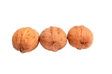 Tasty, ripe nuts on the white. clipart