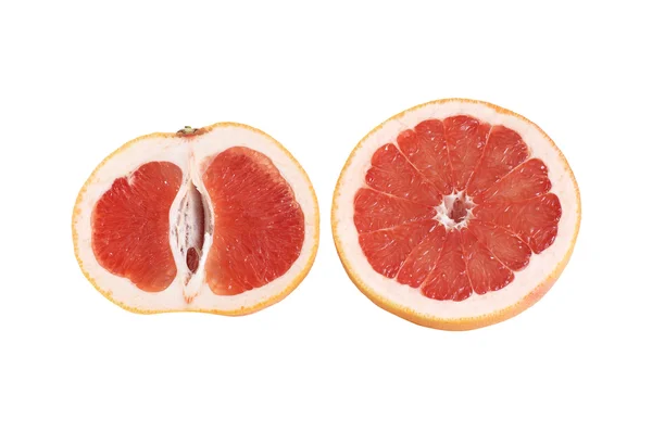 Underbara grapefrukt på en vit. — Stockfoto