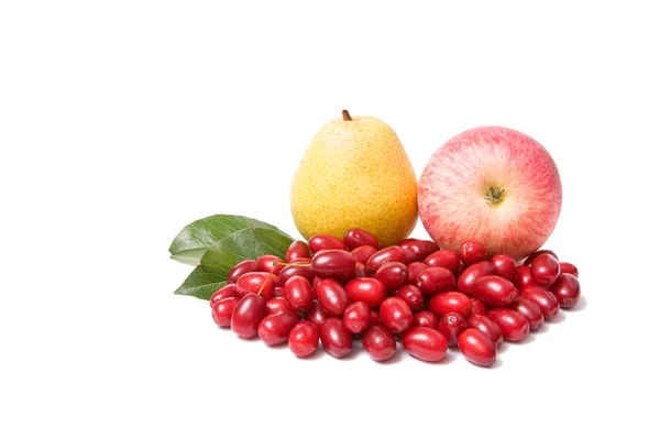 Frutas maduras y frescas de otoño sobre un blanco . —  Fotos de Stock