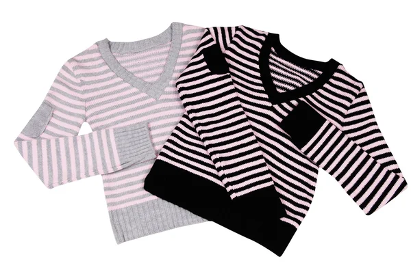 Trendi színes pulóverek, fehér — Stock Fotó