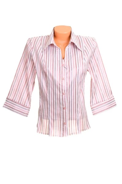 Camisa rosa elegante em um branco . — Fotografia de Stock