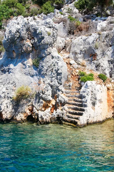 Stairs in the cliffs. — Stock Photo, Image