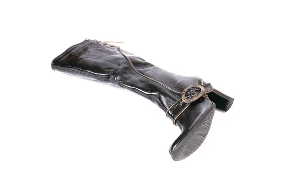 Stylish feminine boot on a white. — Stock Photo, Image