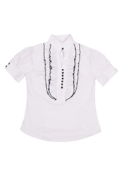 Camisa branca elegante e elegante em um branco . — Fotografia de Stock