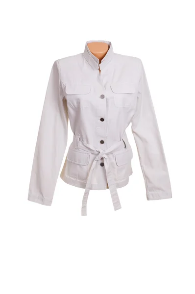 Шикарная стильная куртка на белом . — стоковое фото