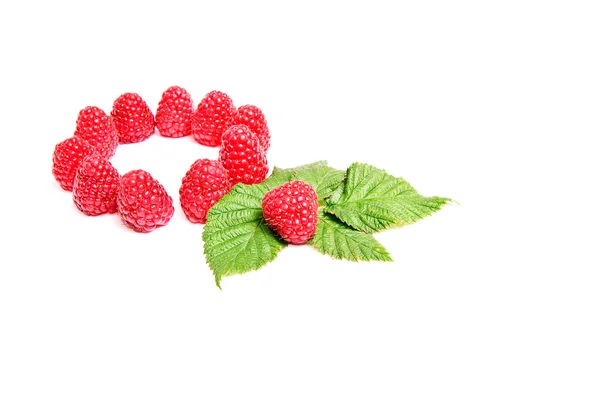 Tasty,juicy raspberry on a white. — Stock Photo, Image